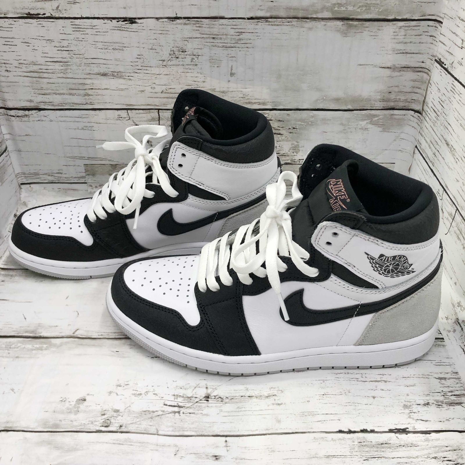 NIKE AIR JORDAN 1 HIGH OG CORAL ナイキ エア ジョーダン 555088-108 US 8 26 cm スニーカー ブラック ホワイト メンズ