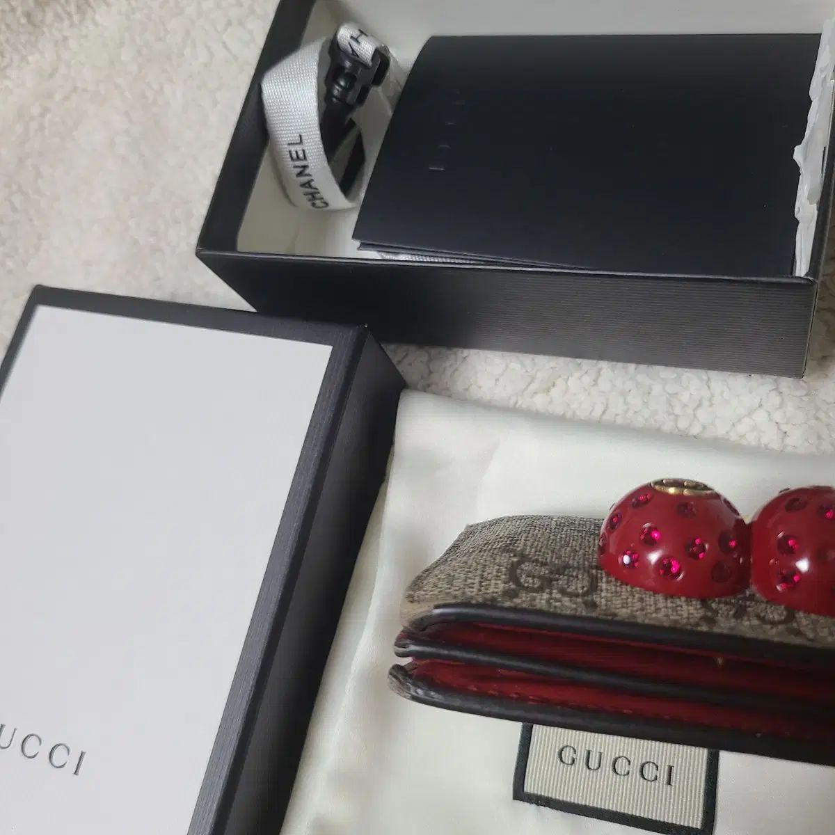  フルセット グッチ さくらんぼ 財布 長財布 小物