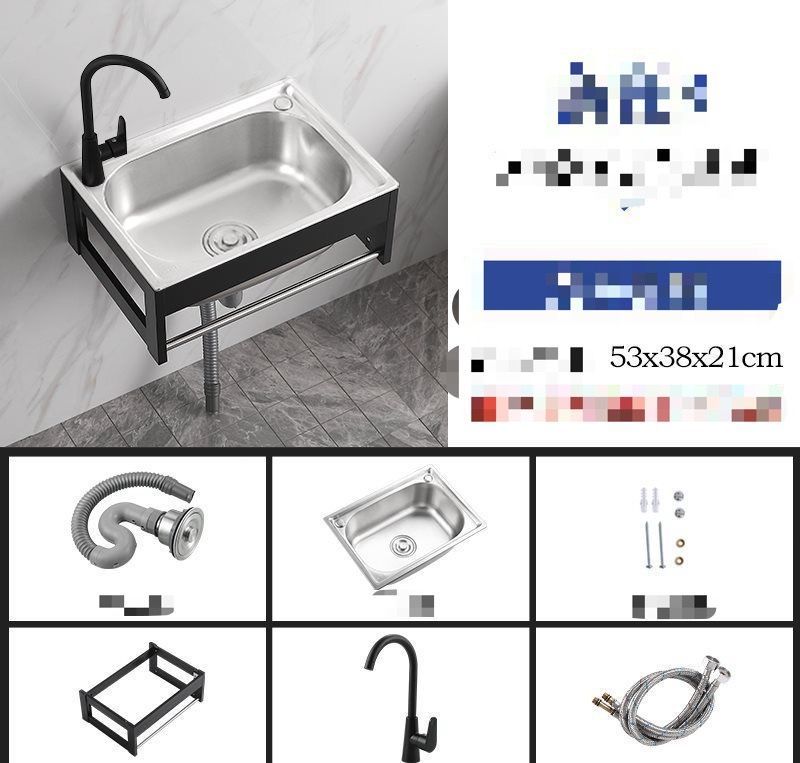  大好評 壁掛け式キッチンシンクシンク流し台 ガーデン304ステンレス製1槽洗面台 シングルボウルシンク 簡易シンク 家庭用大容量自立型野菜シンクワークステーションスタ その他 シンク コンロ用品