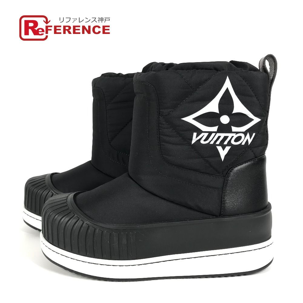 LOUIS VUITTON ルイヴィトン ブーツ LVロゴ スノーブーツ ショートブーツ 36 ブラック