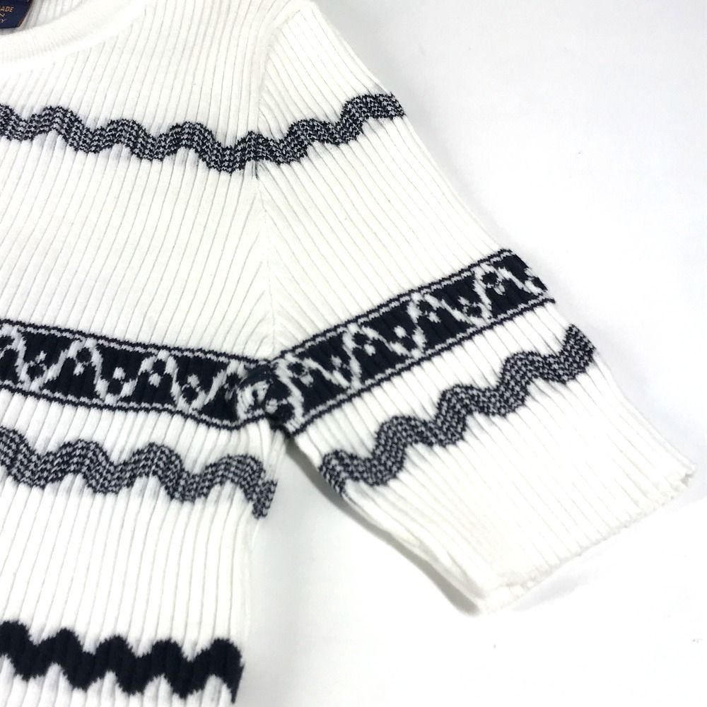 LOUIS VUITTON ルイヴィトン ニット LVロゴ コットン ホワイト - メルカリ