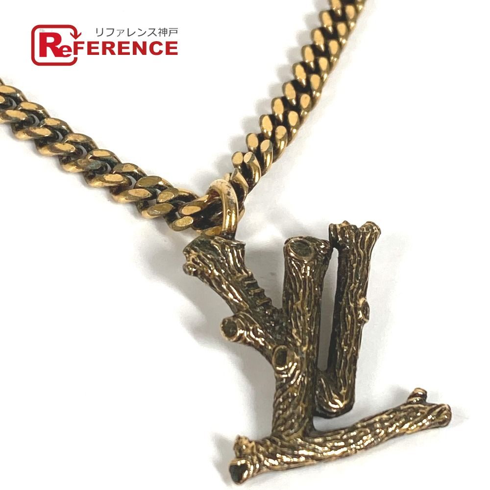 LOUIS VUITTON ルイヴィトン ネックレス ペンダント LVウッド MP 2780 メタル ゴールド