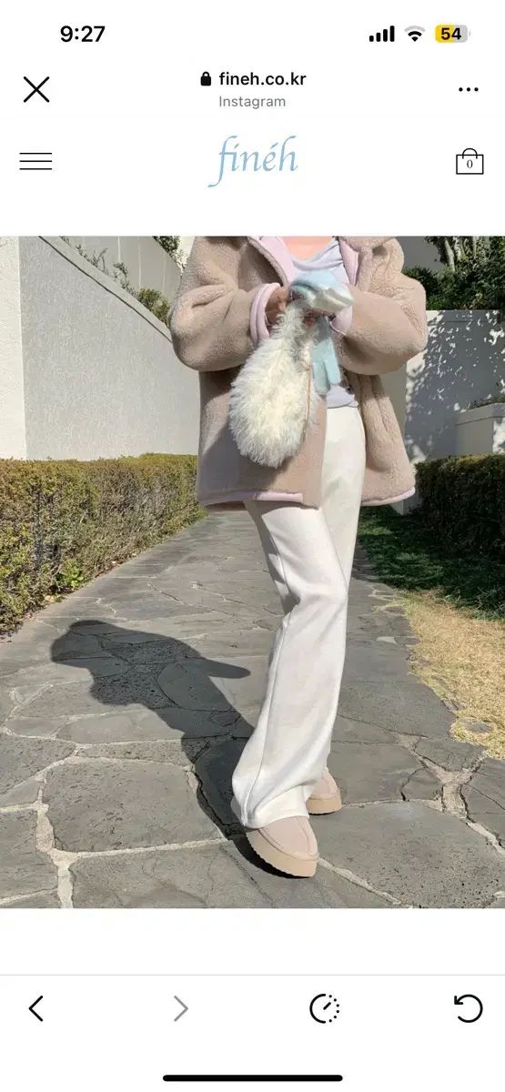 Fine スリム ブーツカット ウィンター パンツ