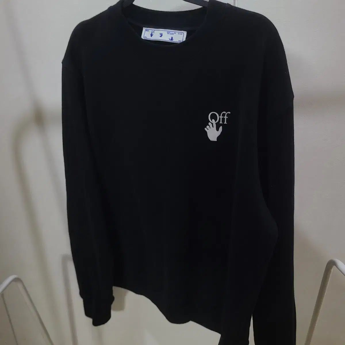 XL ハングルタグ オフホワイト ディグレート スウェット