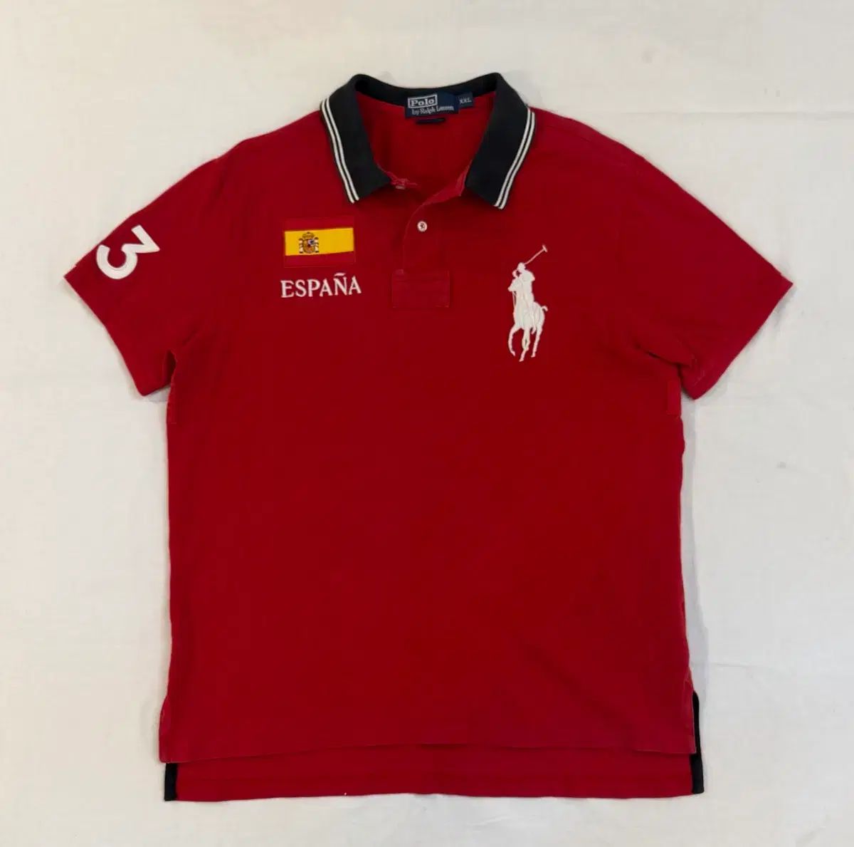 ポロ ラルフローレン ビックポニー チーフキーパー スペイン カラーTシャツ レッド