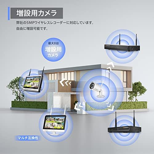  迅速に発送 JENNOV Jシリーズ防犯カメラセットで追加 増設 防犯カメラ ワイヤレス 屋外 IP 67防水 500万画素 AI人体検知 人感センサー カラー暗視撮影 投光威嚇 警報通知 24時間録画機能付き 無線監視カメラ スマホ連 09 a 43 af 1 その他 キッチン 食器