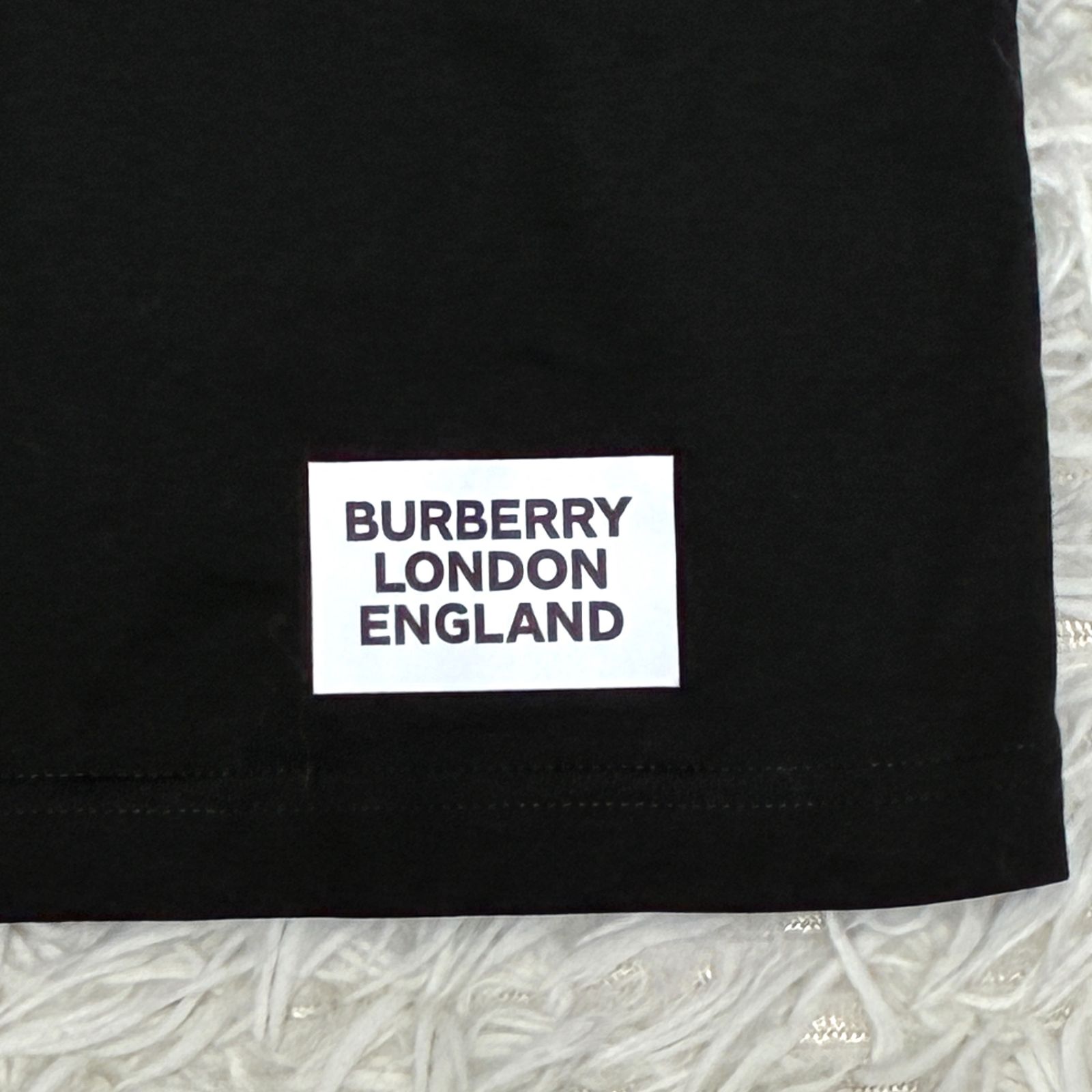 バーバリー　S 未使用　Tシャツ　現行タグ 未使用タグ付き・希少デザイン BURBERRY バーバリー Tシャツ ホール