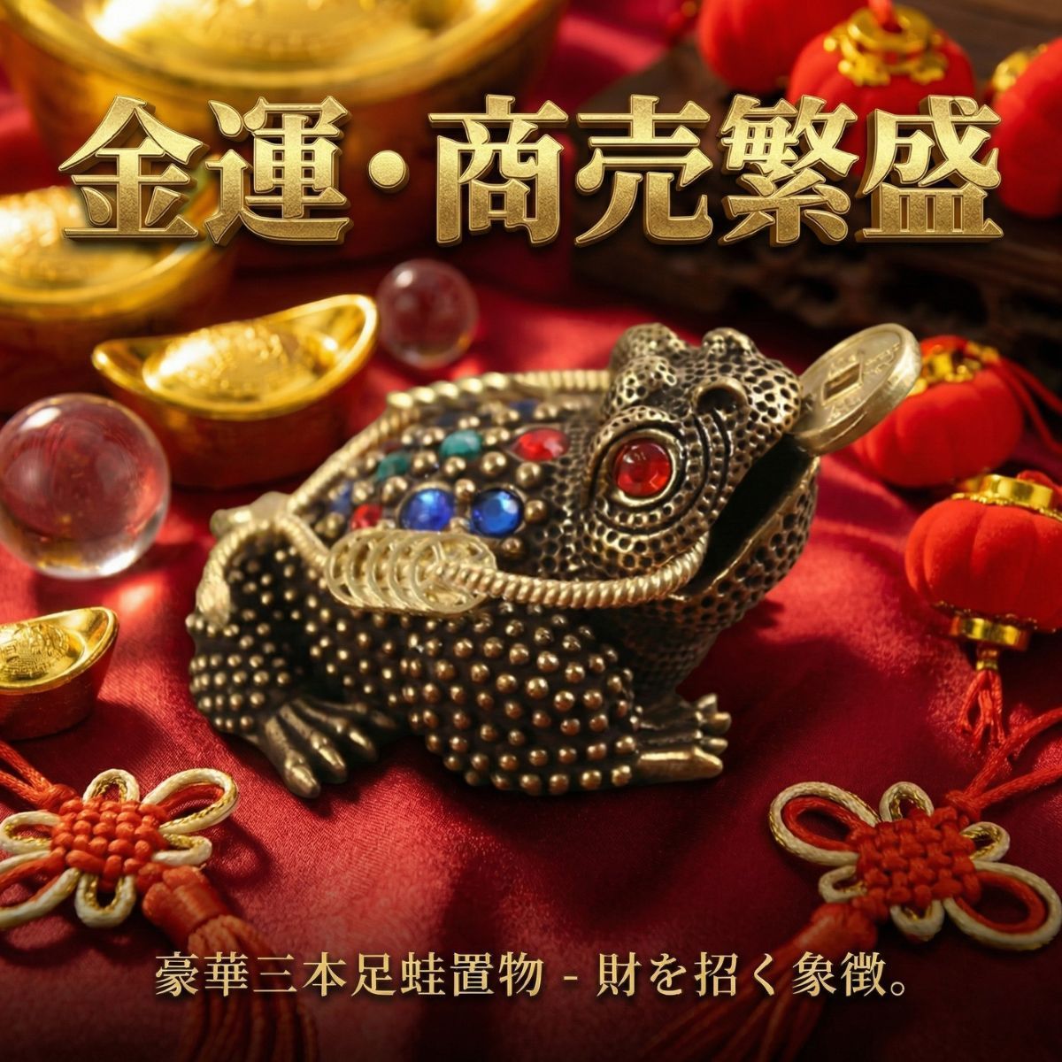 幸運と収入が倍増する歌うカエルさん　金運　曰く付き　特級呪物　縁起物 566-04.jpg