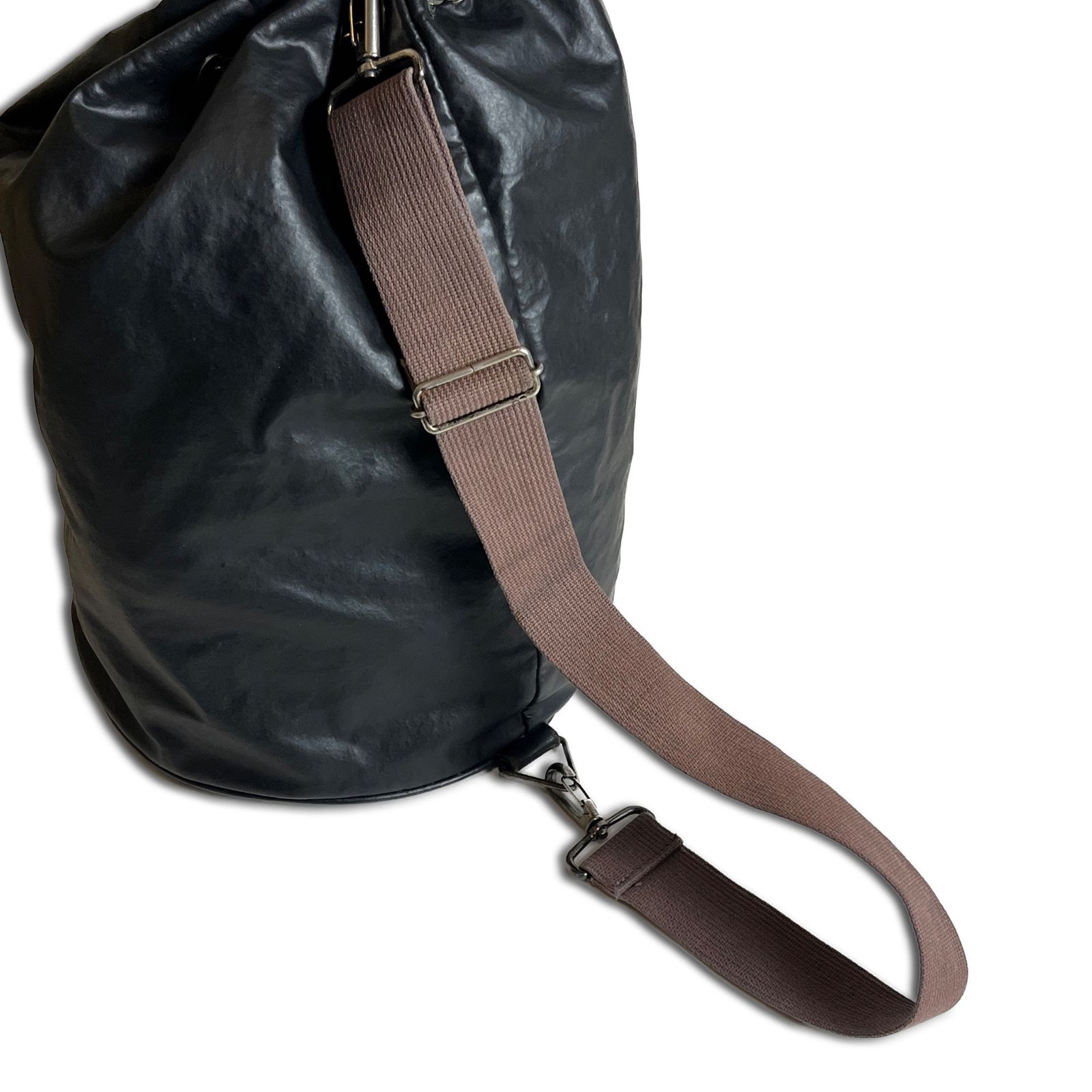 JEAN PAUL GAULTIER HOMME レザー ボクサーバッグ チェーン ブラック