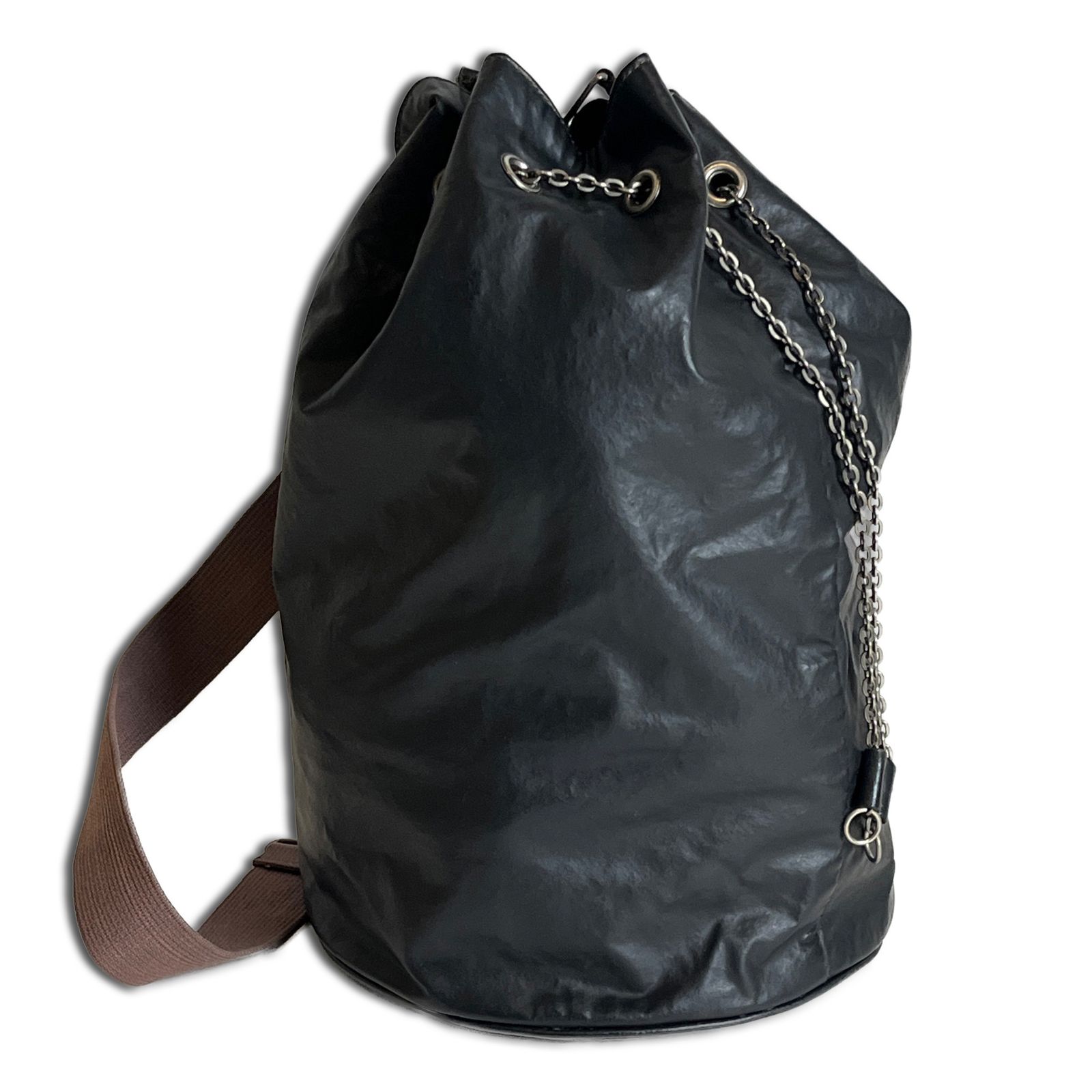 Jean Paul GAULTIER HOMME ボクサーバッグ 90s JEAN PAUL GAULTIER HOMME レザー ボクサーバッグ チェーン ブラック