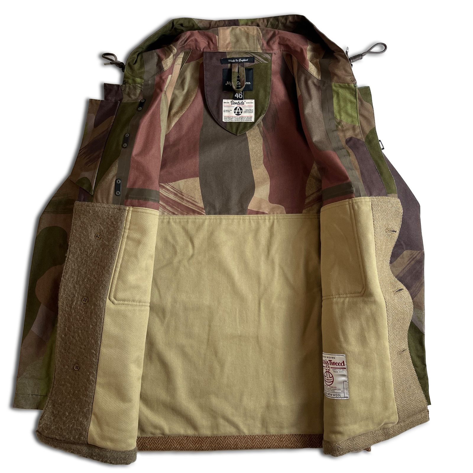 美品】NIGEL CABOURN カメラマンジャケット 46 迷彩 ハリスツイード