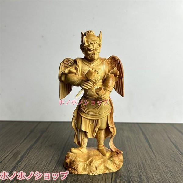 烏天狗 置物諸天神桧木製