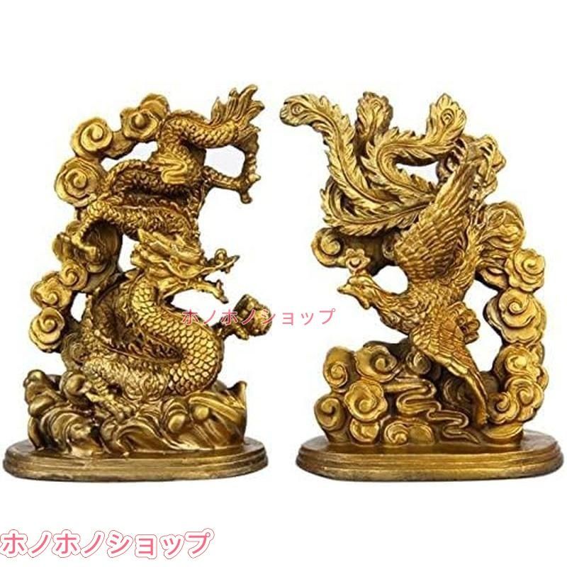 風水 鳳凰 鳥の王 昇運金龍 龍 風水グッズ 銅製 オブジェ 飾り物 置物 開運 昇運 縁起物 魔除け 風水アイテム ギフト 新年