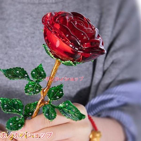 薔薇 クリスタルガラス 造花 インテリア 花瓶付き 赤いバラ 結婚記念日 薔薇 クリスタルガラス 造花 インテリア 花瓶付き 赤いバラ 結婚記念日