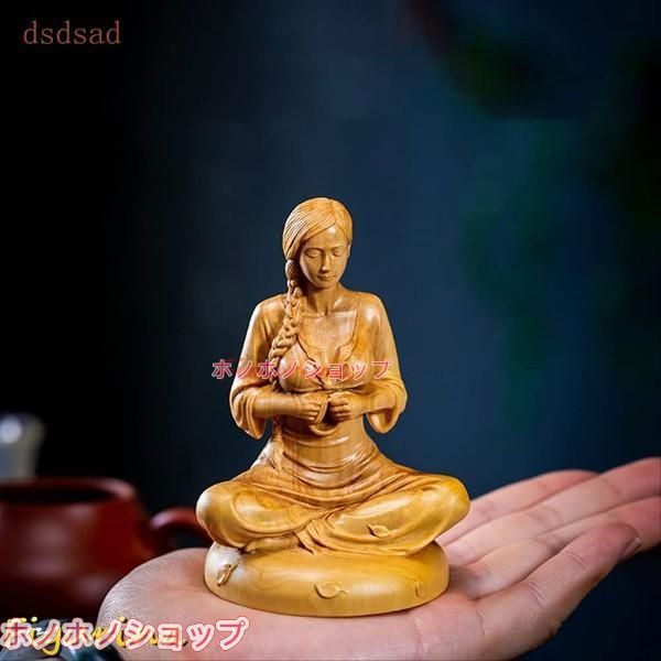 少女像　木彫　高さ２８㎝ 少女像 木彫 高さ28㎝ 少女像 木彫 高さ28㎝ 少女像 木彫 高さ28