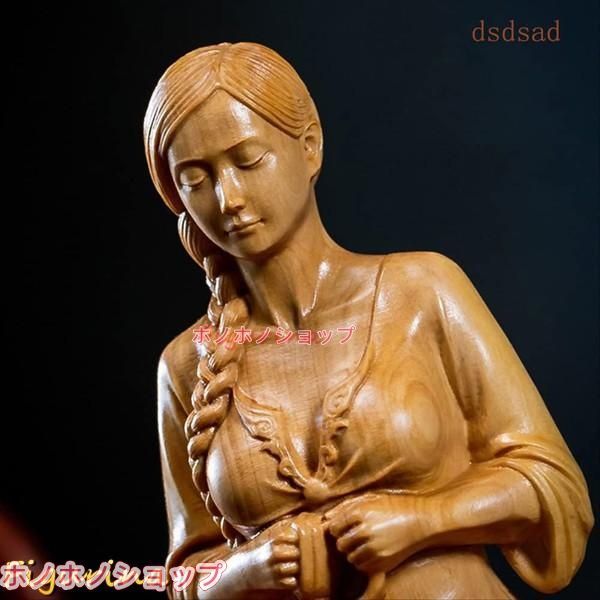 少女像　木彫　高さ２８㎝ 少女像 木彫 高さ28㎝ 少女像 木彫 高さ28㎝ 少女像