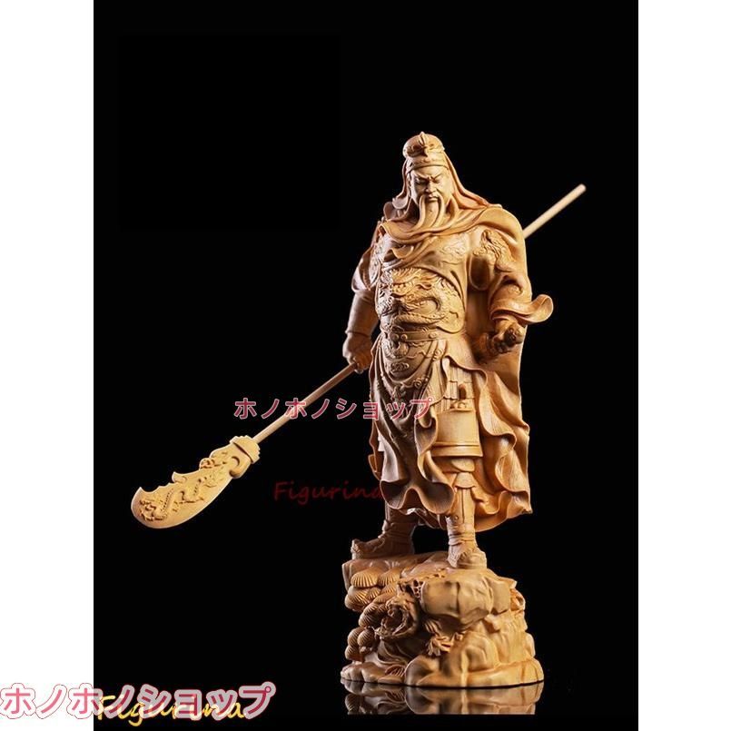 置物　中国　彫刻 Amazon.co.jp: 三国志 置物 関羽像 高級天然ツゲ木彫り 置物 中国伝統