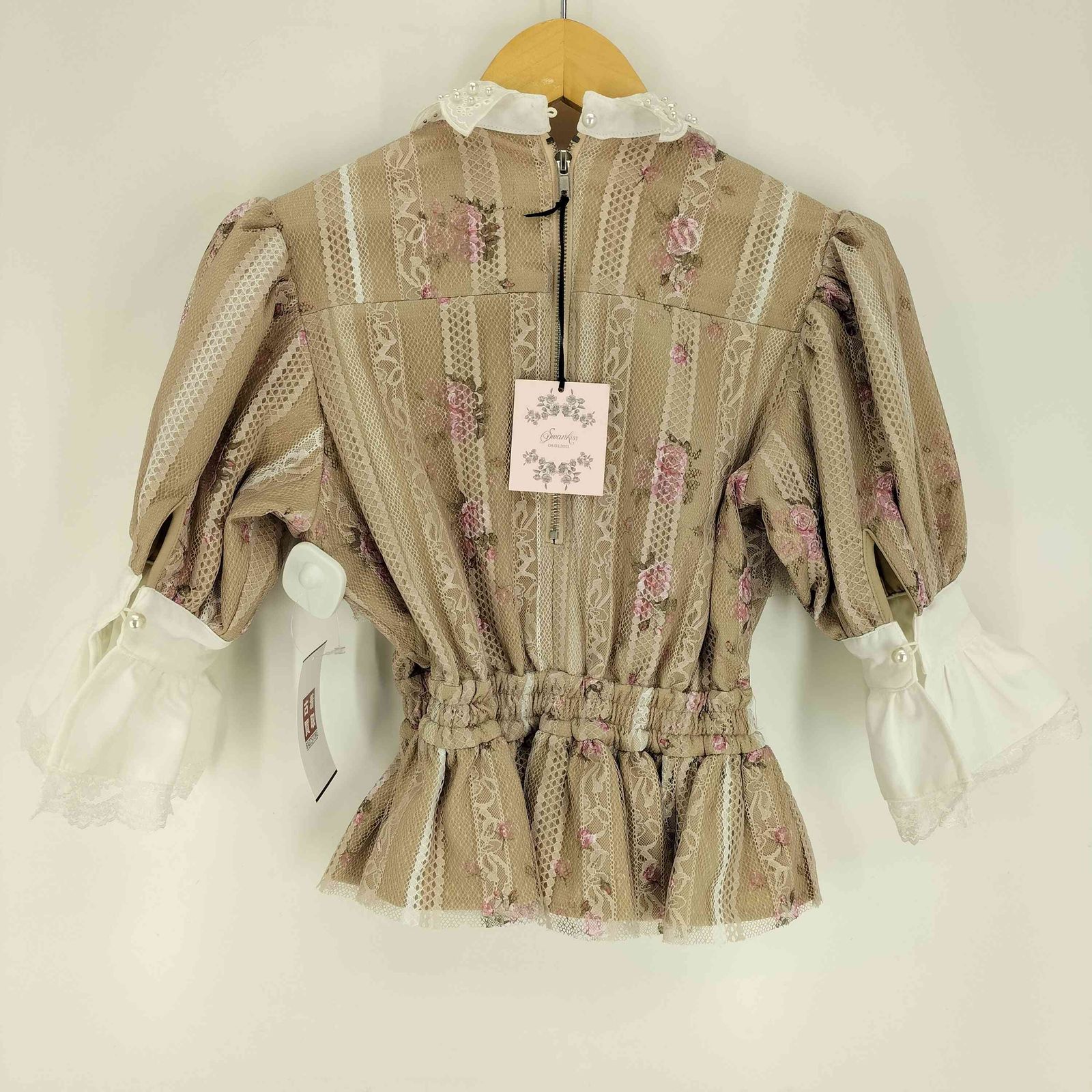 ユーズドフルギ USED古着 TS Dry rose B/L スワンキス ブラウス