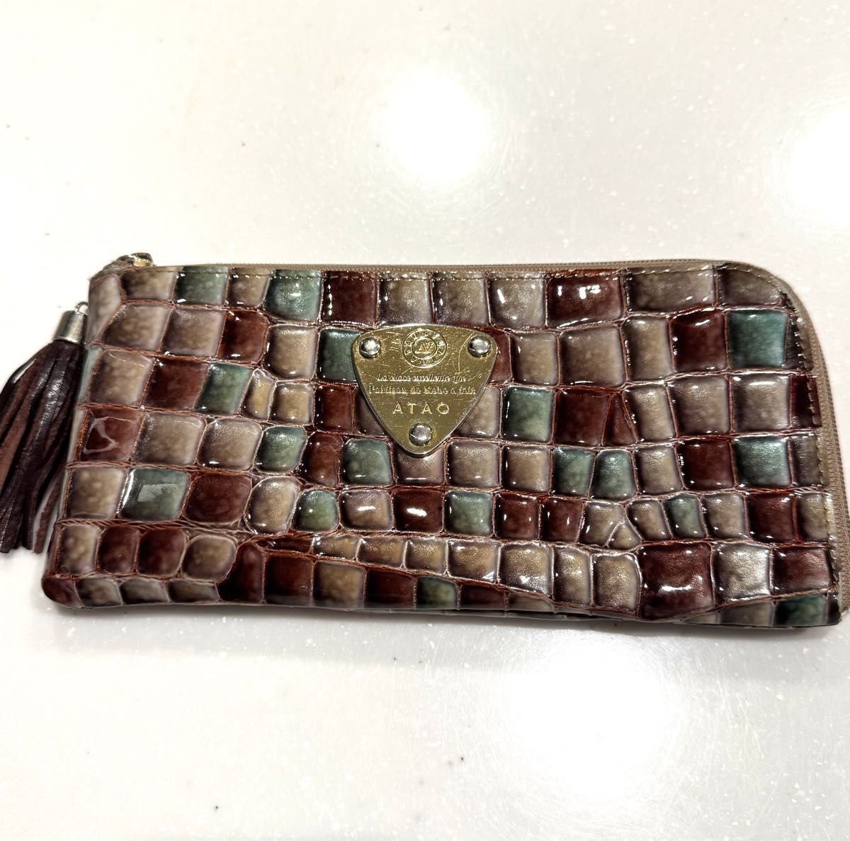 ATAO アタオ リモ ヴィトロ アドリアエメラルド 長財布 L字ファスナー limo スリモ