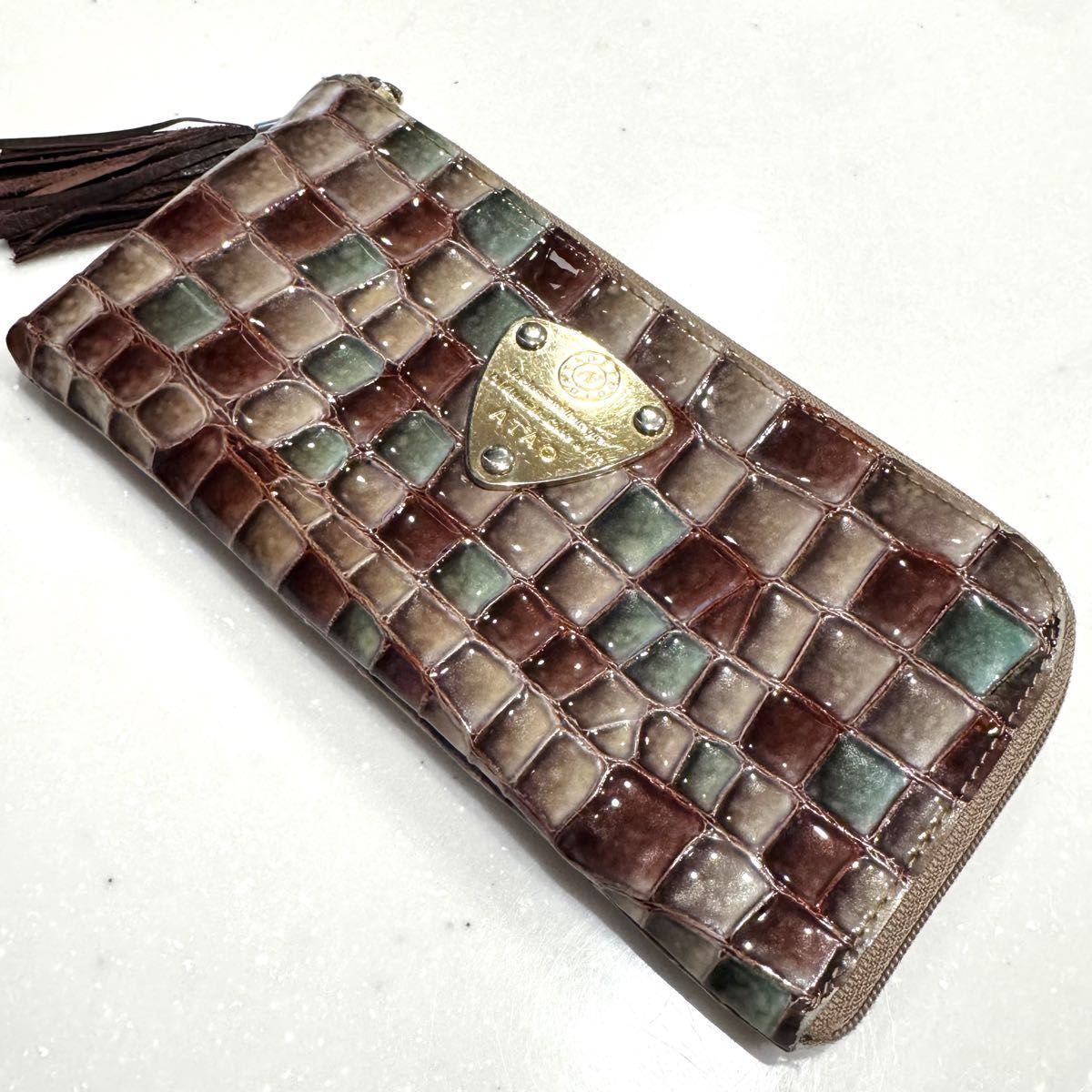 ATAO アタオ リモ ヴィトロ アドリアエメラルド 長財布 L字ファスナー limo スリモ