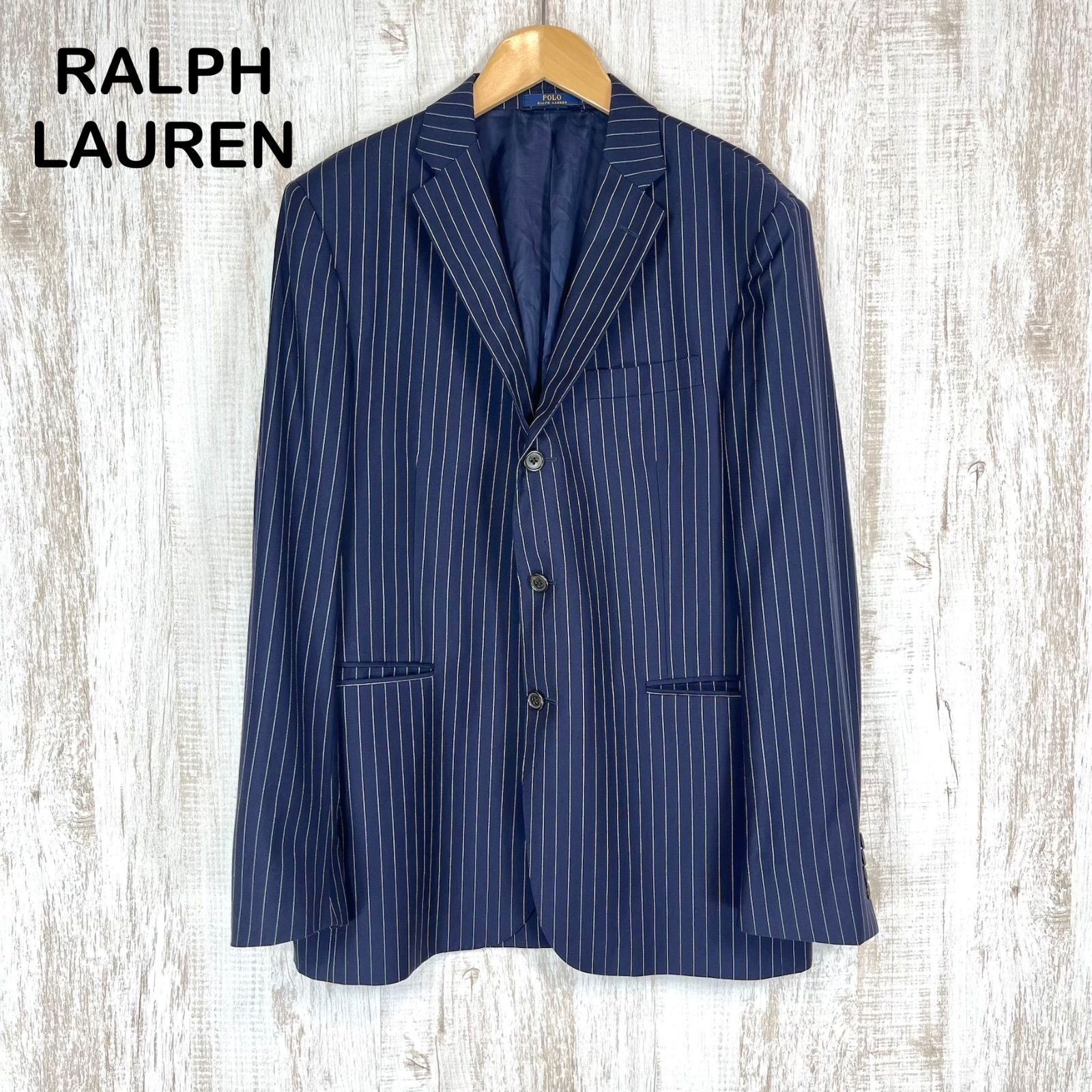 POLO RALPH LAUREN ポロラルフローレン ストライプ 総柄 ウール