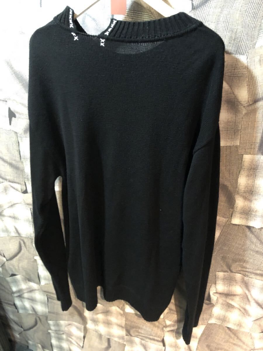  福岡 kudos 23 ss soduk wear! フェイス ジャガード ニット クードス アクリル コットン ブラック FK ニット セーター トップス