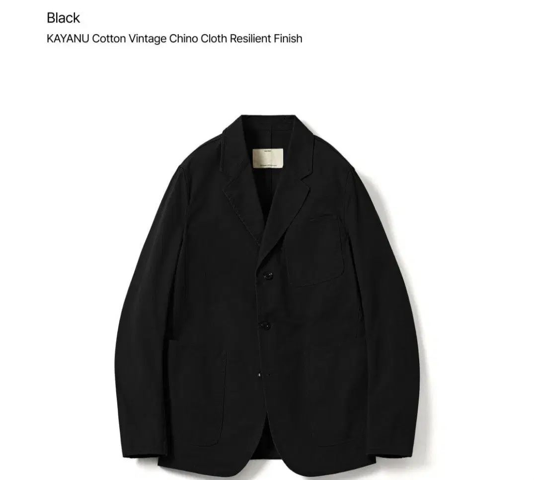 ポッタリー ウォッシュド スポーツ ジャケット black