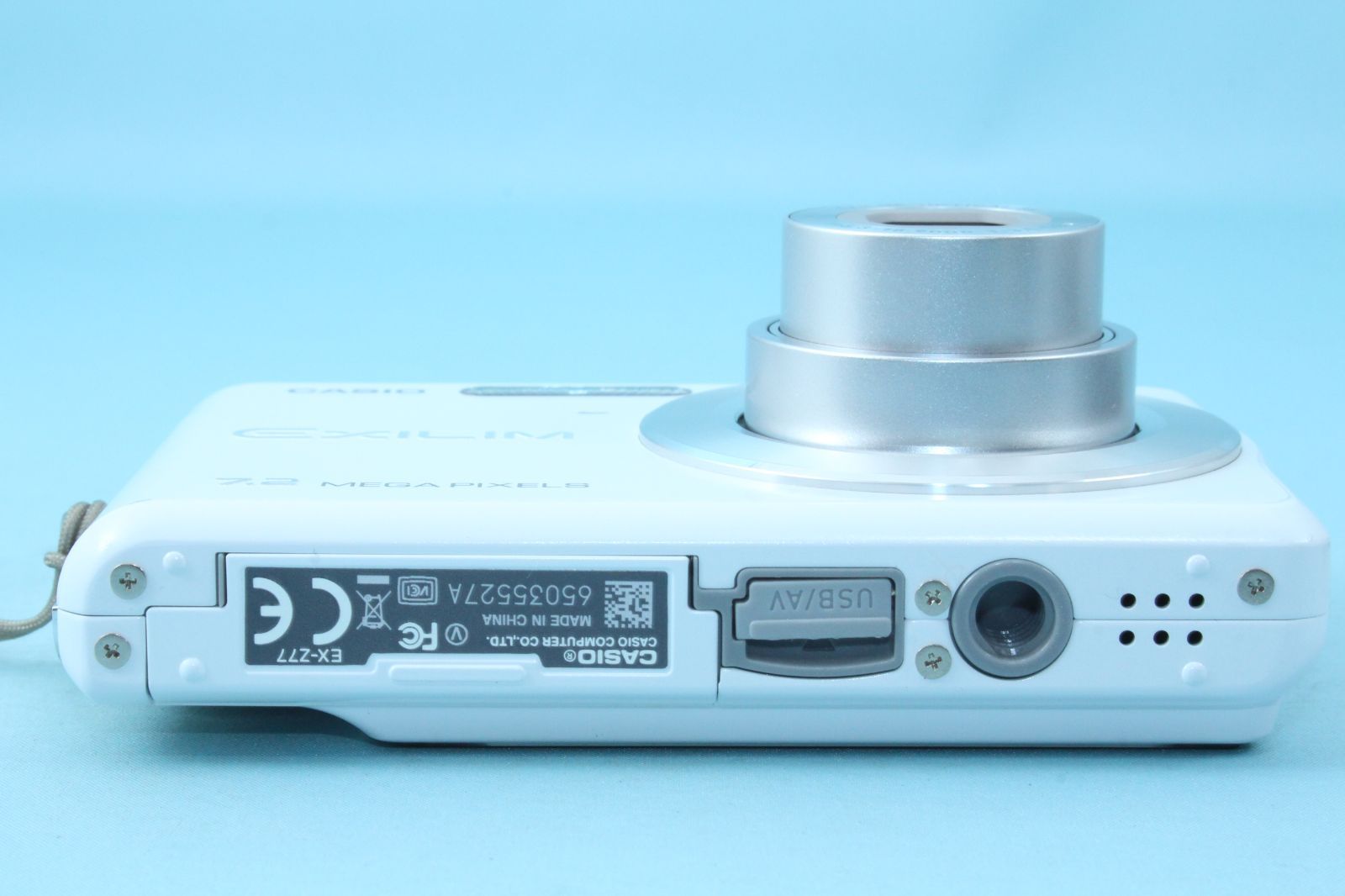 美品 CASIO EXILIM EX-Z77 ホワイト 返品保証 カシオ コンパクト