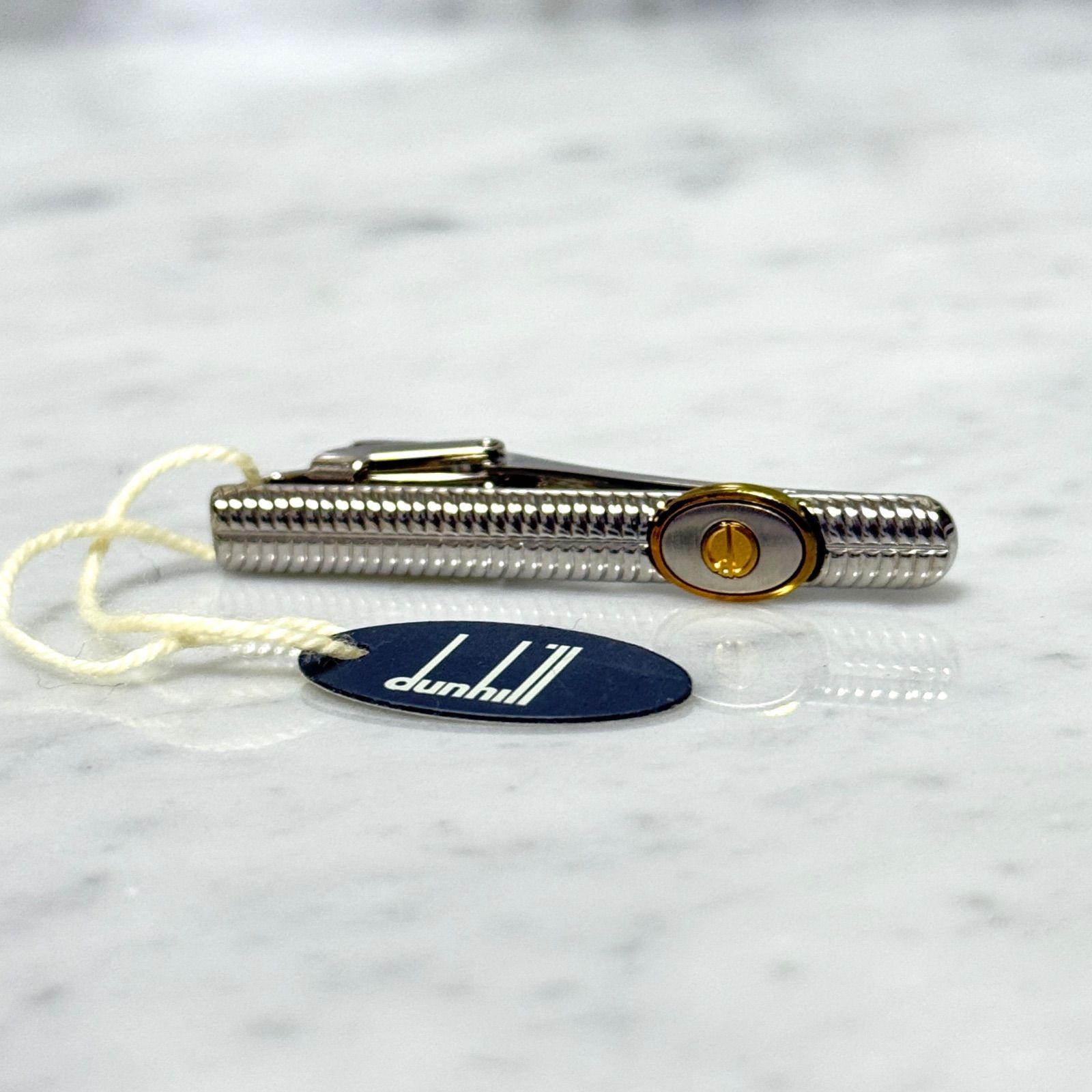 ドイツ製 新品 未使用 dunhill ダンヒル ネクタイピン ロゴ 銀 Silver