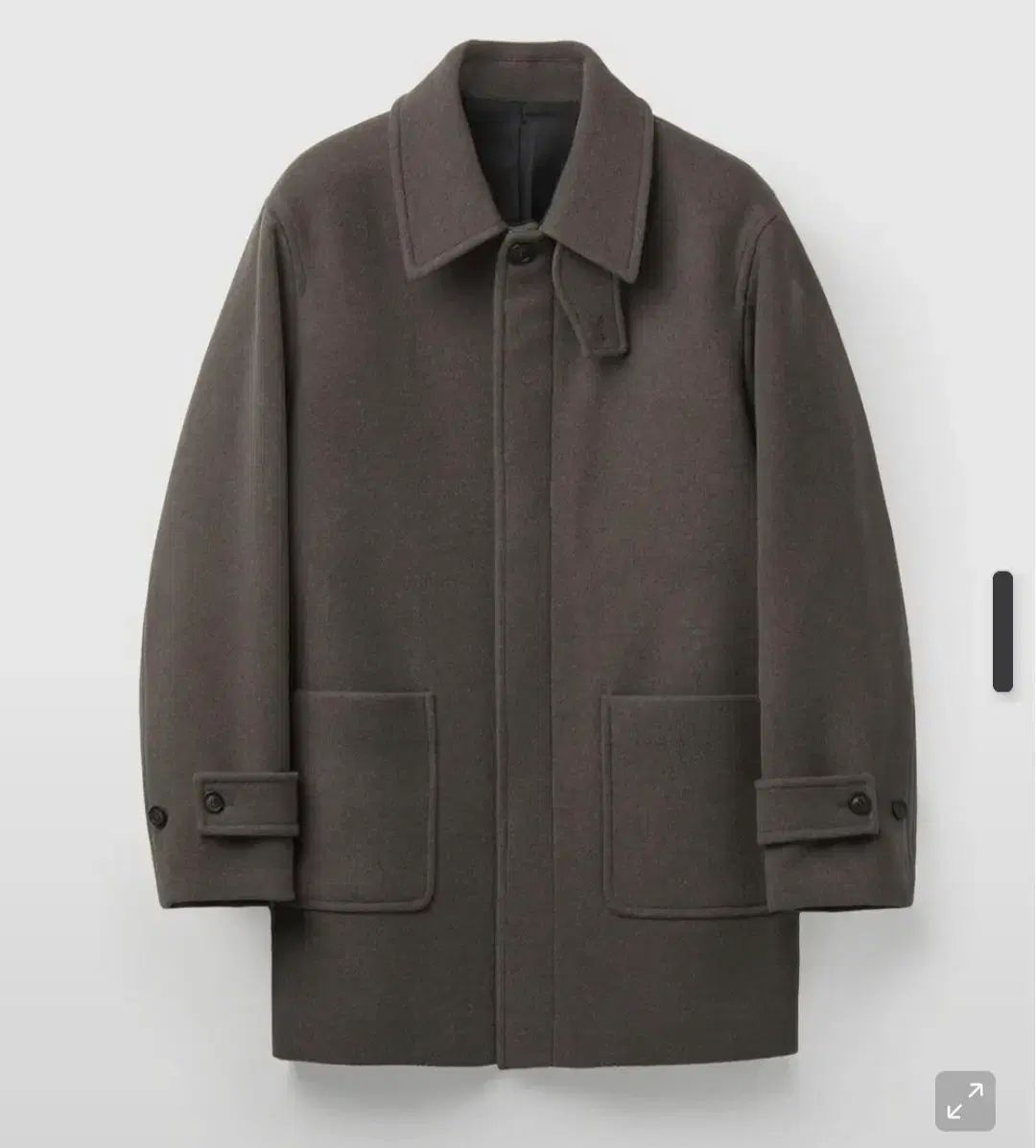 クアー カシミア ブレンド ハーフ コート メランジ トープ xl