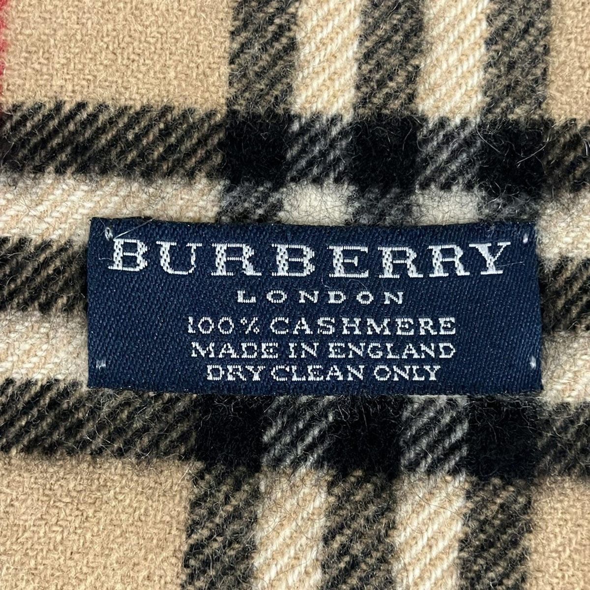 Burberry LONDON バーバリーロンドン マフラー - ライトブラウン×黒×マルチ チェック柄 カシミヤ