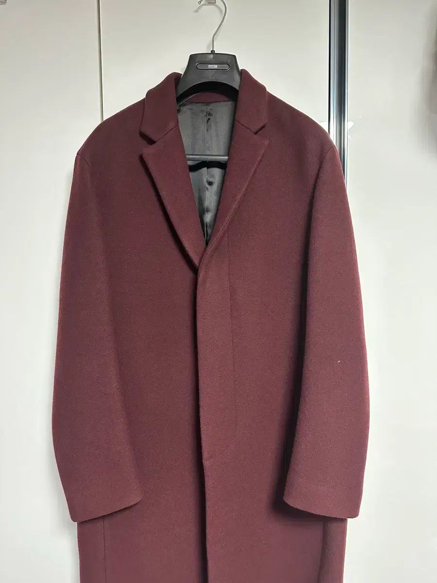 SYSTEM homme バーガンディ コート 95