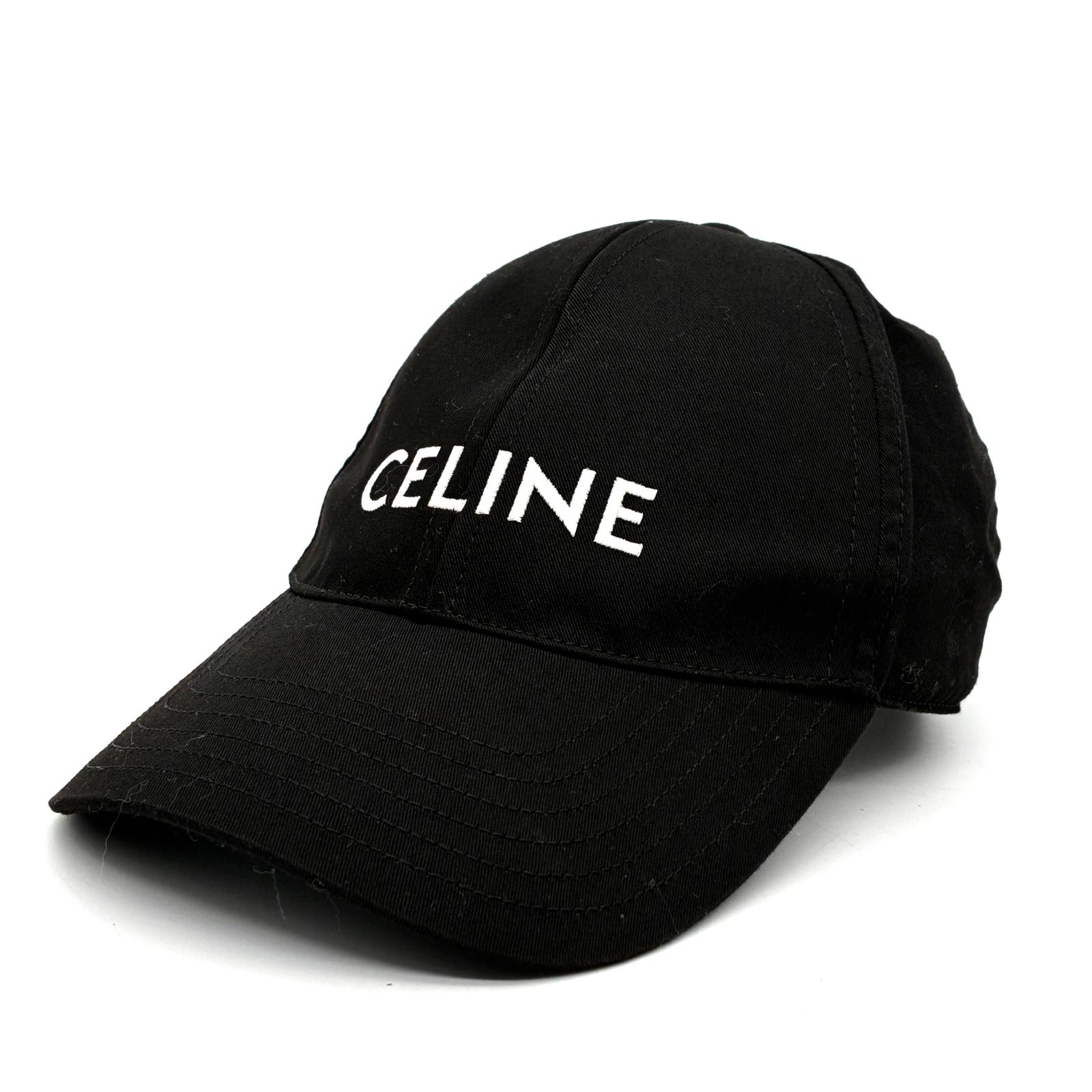 極美品 CELINE セリーヌ ベースボールキャップ ロゴプリント