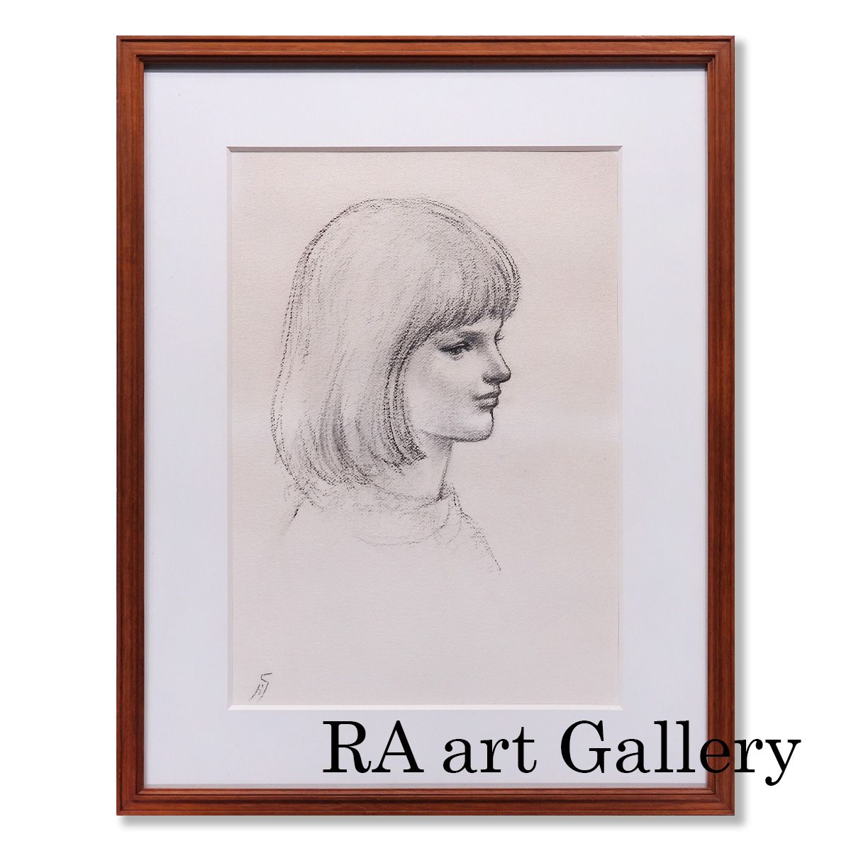 イ*ン様 【希少】舟越保武　素描　女の顔　　初期の直筆デッサン 希少】舟越保武 素描 女の顔 初期の直筆デッサン 舟越保武