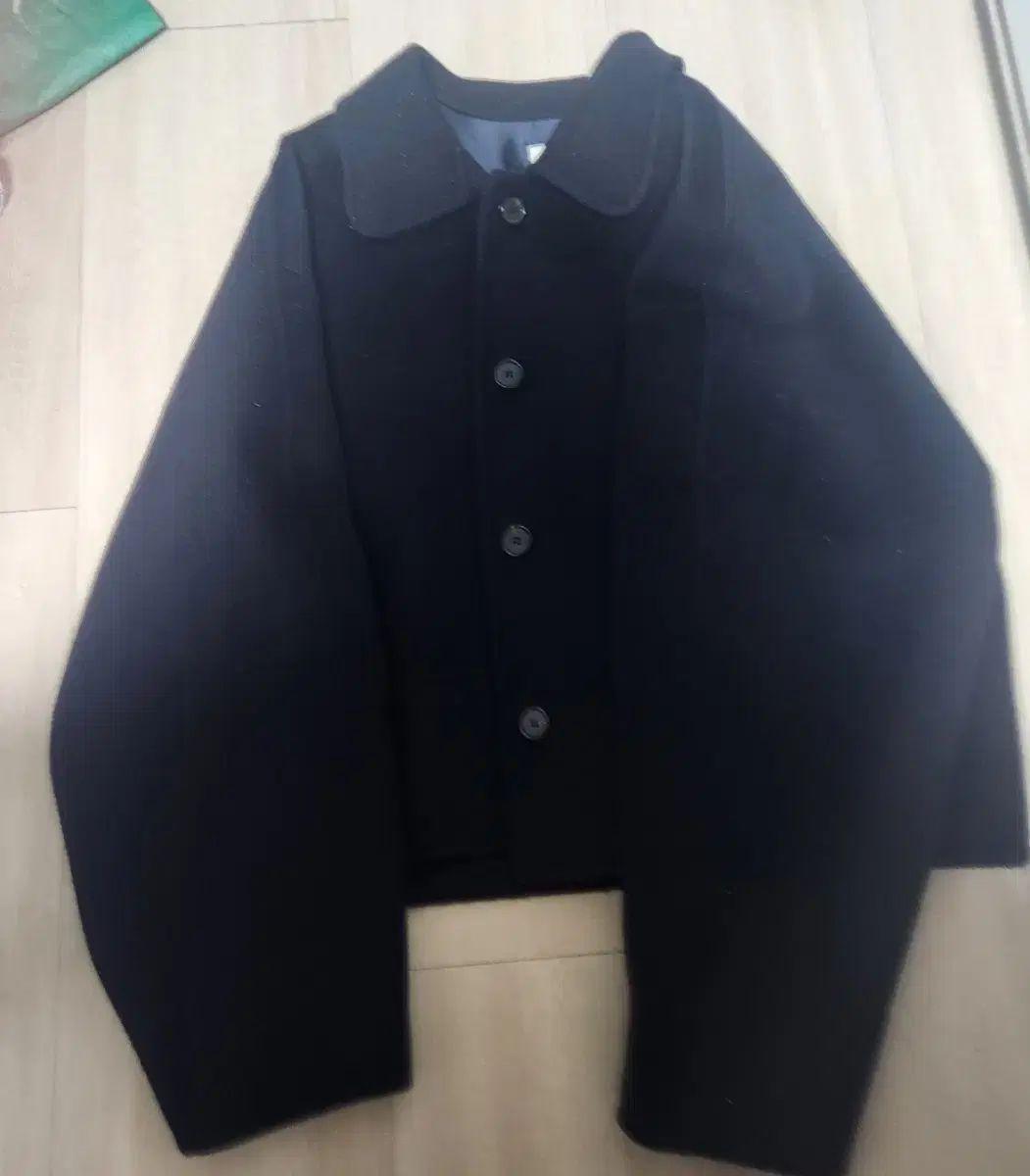 GANAESRA LEE ショート ハンドメイド コート ネイビー