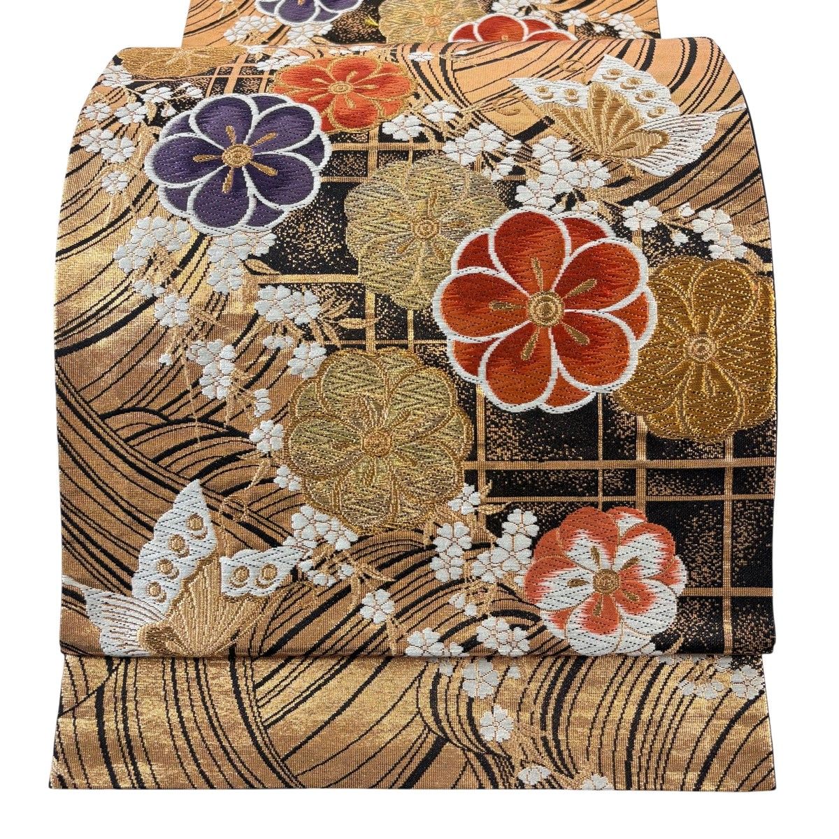美品】 袋帯 秀品 梅 蝶 金糸 箔 黒 六通 正絹 【中古】 - メルカリ 美品】 袋帯 秀品 梅 蝶 金糸 箔 黒 六通 正絹 【中古】 - メルカリ