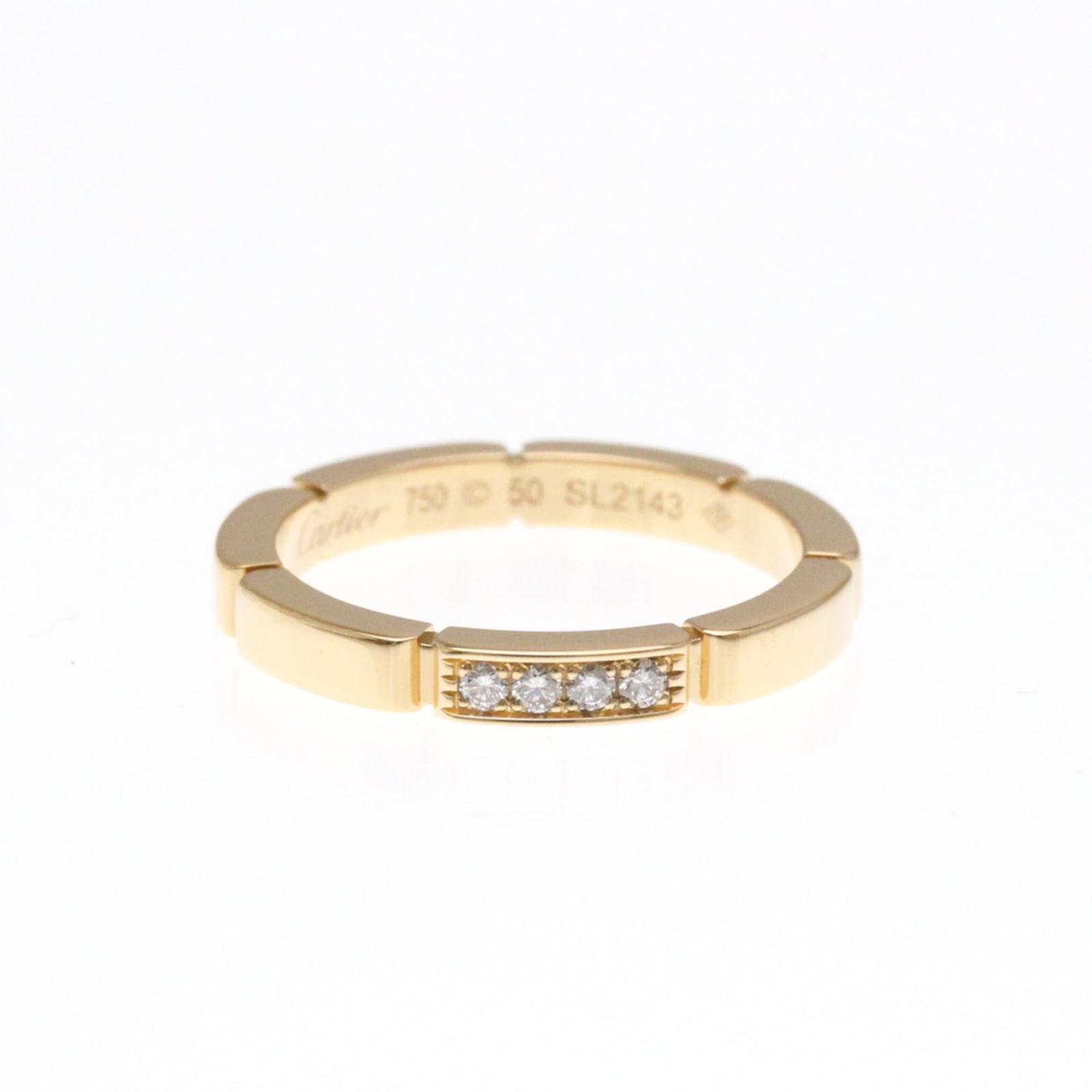 カルティエ Cartier マイヨンパンテール 4 P ダイヤモンド リング K 18ピンクゴールド 18 PG ファッション バンドリング ピンクゴールド