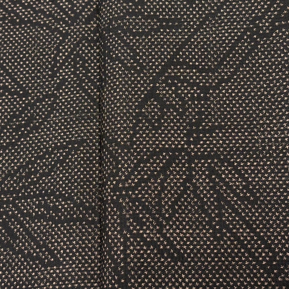  羽織 身丈81.5 cm 裄丈63 S 大島紬地 笹 焦茶色 正絹 秀品 羽織 着物 浴衣