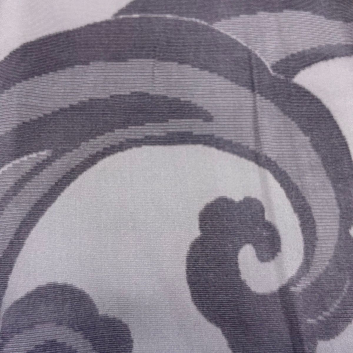  訪問着 身丈161 cm 裄丈66.5 M 袷 波頭 ビロード調 紫 正絹 秀品 訪問着 付け下げ 着物