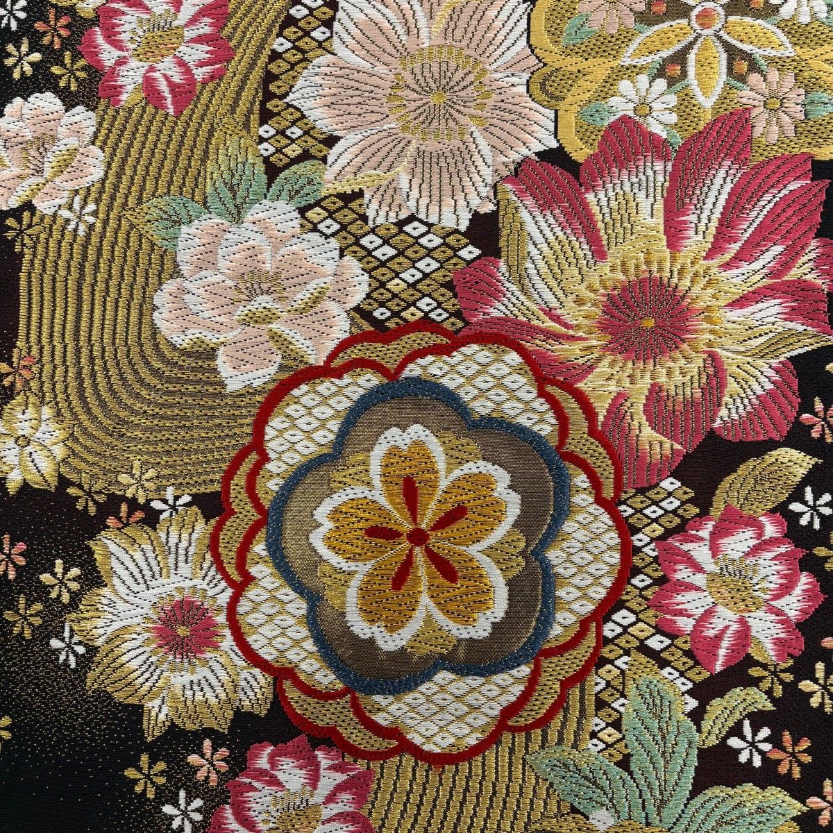 美品】 振袖 身丈170cm 裄丈70cm L 袷 草野一騎 袋帯フルセット 落款 