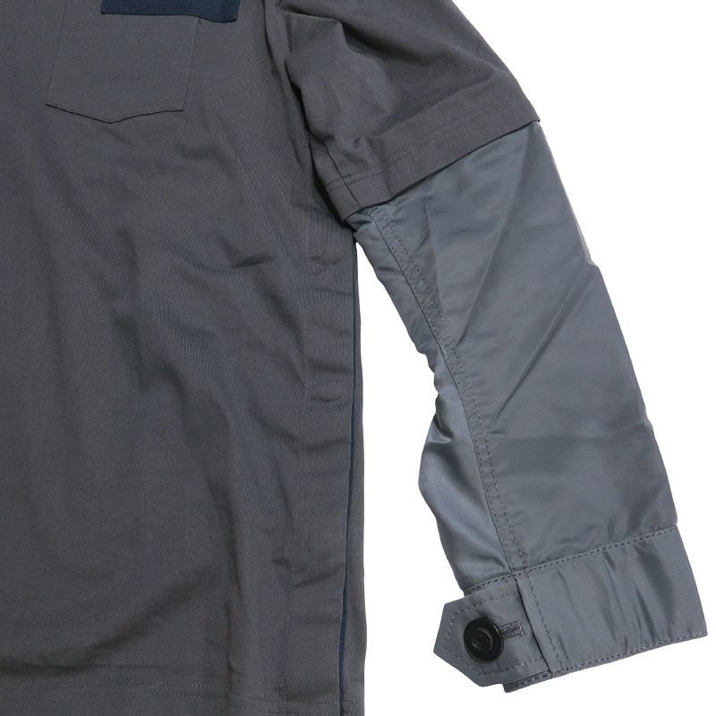 sacai サカイ NYLON TWILL & COTTON JERSEY L/S T-SHIRT SCM-223 