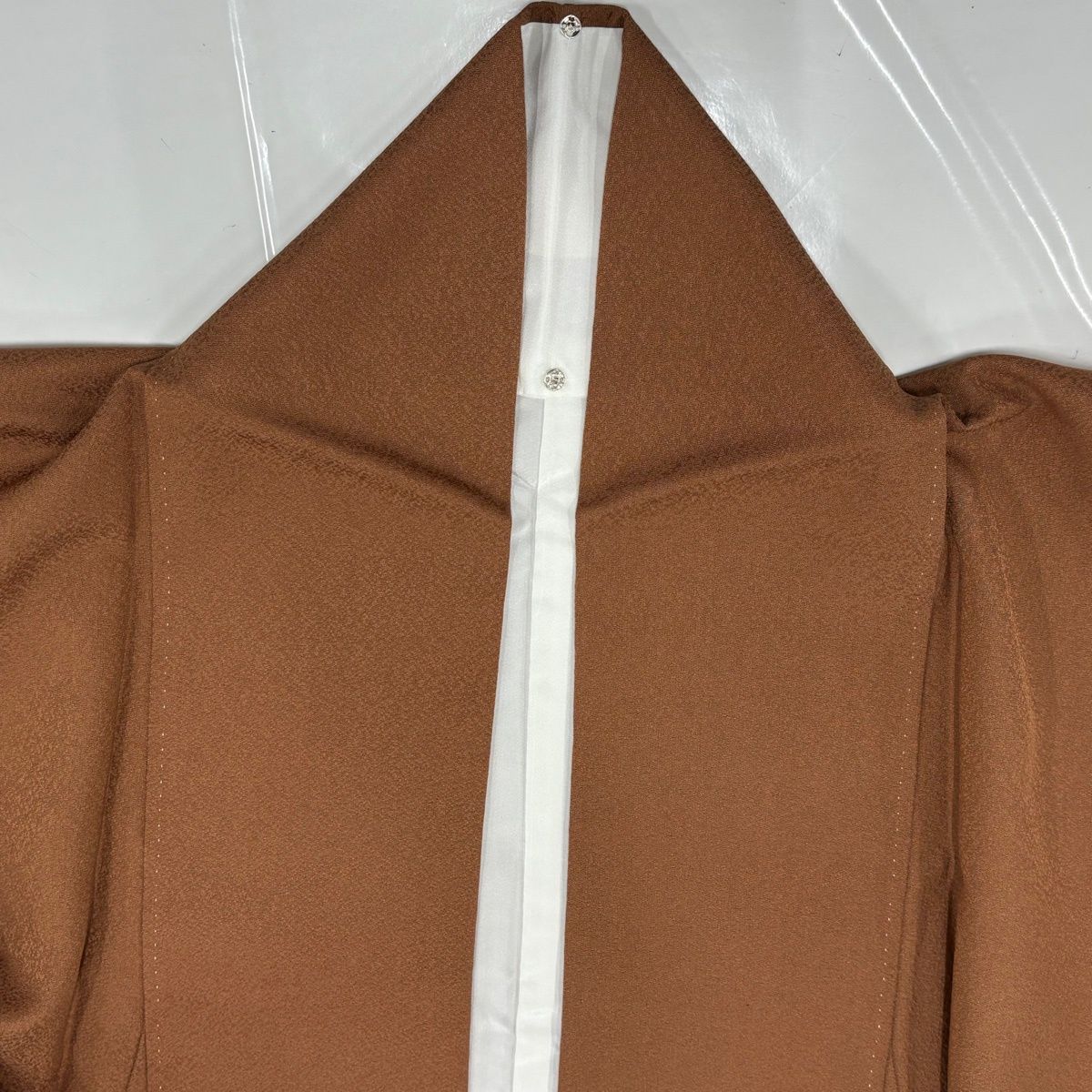  付下げ 身丈159.5 cm 裄丈64 M 袷 大久保玄才 落款 笛 松葉 金銀糸 ぼかし 茶色 正絹 名品 訪問着 付け下げ 着物