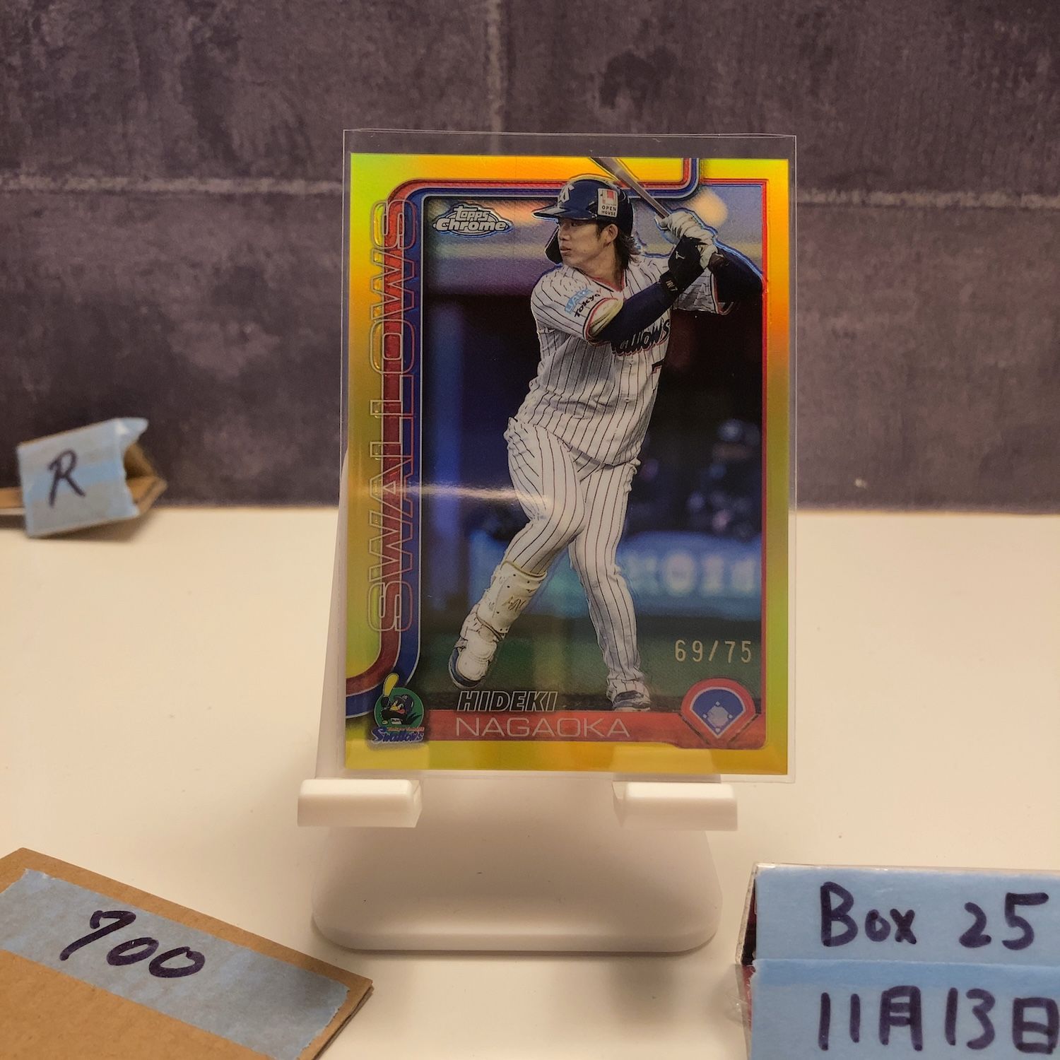 2024 Topps Chrome NPB 長岡秀樹 Hideki Nagaoka 69/75 東京ヤクルト