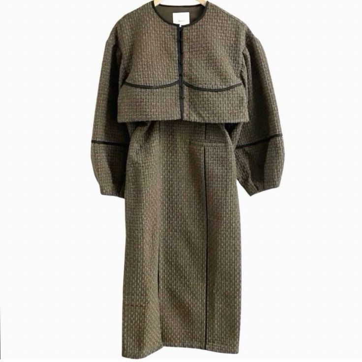 Eaphi エフィ TWEED SHORT JACKET 3WAY TWEED CAMISOLE ONE PIECE