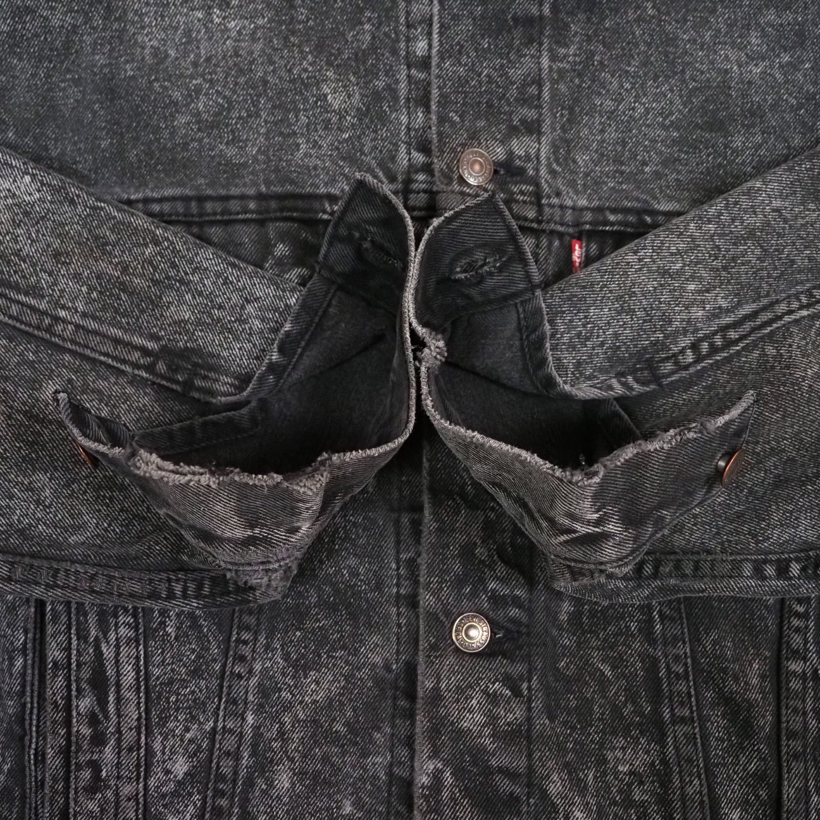 88's Levi's 70507-0253 Black Acid Wash Denim Jacket M USA製