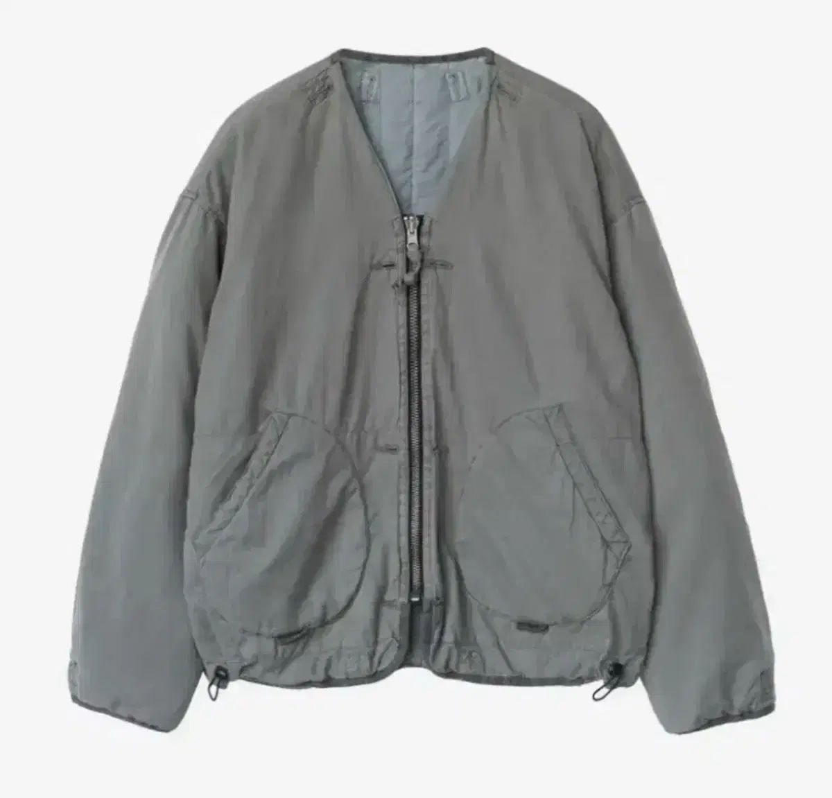 3 23 FW ポリテル リバーシブル ライナージャケット セージ ジェイド ブルー