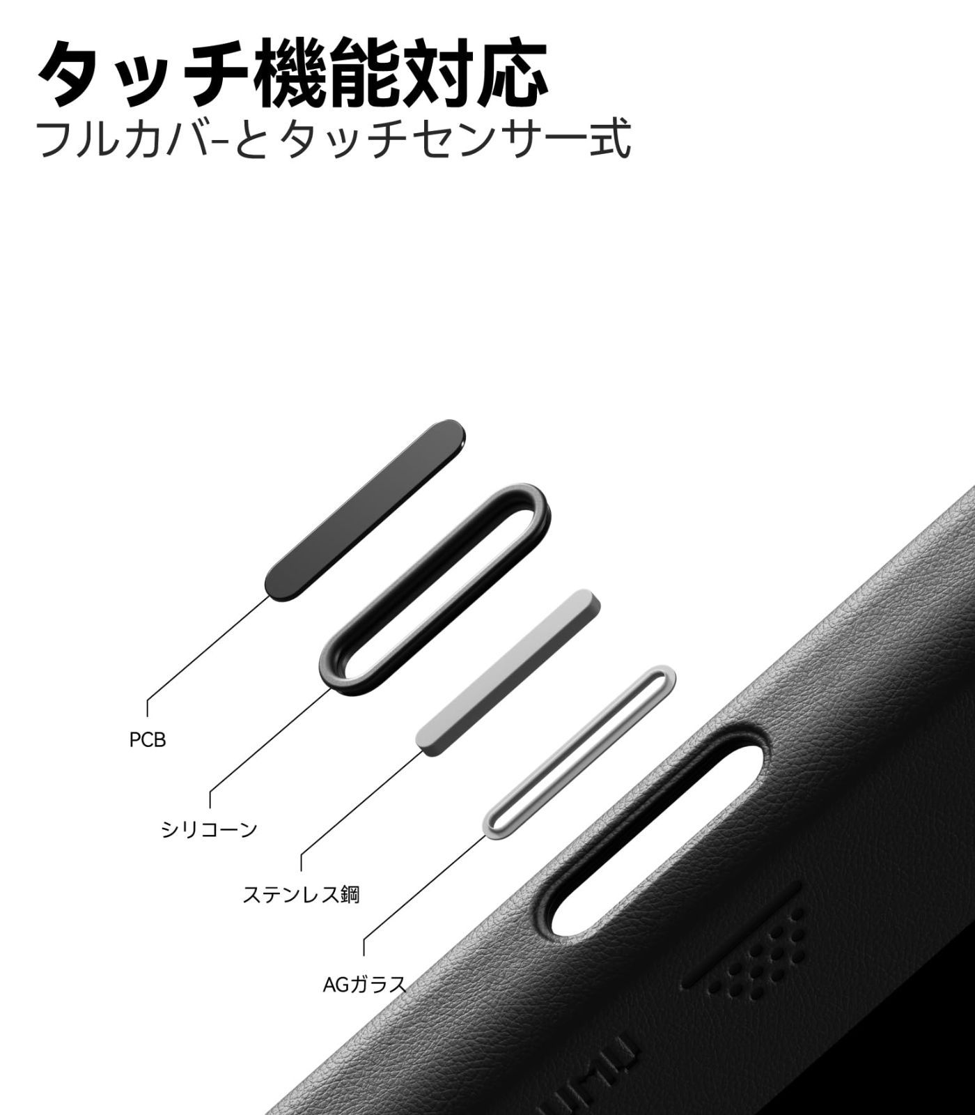  耐衝撃 全面保護 マグネット搭載 指紋防止 急速充電対応 カメラコントロールボタン CoolHyper冷却システム搭載 MagSafe対応 ヴィーガンレザー ケース ブラック Pro 17 iPhone A Aulumu その他 文房具 事務用品