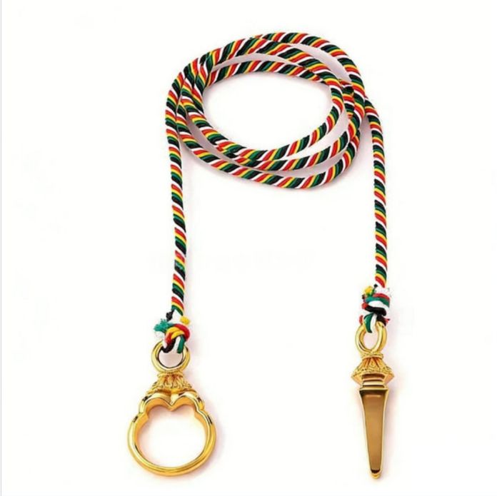 仏教工芸寺院法器 豆型 不動明王 涓索 5 cm