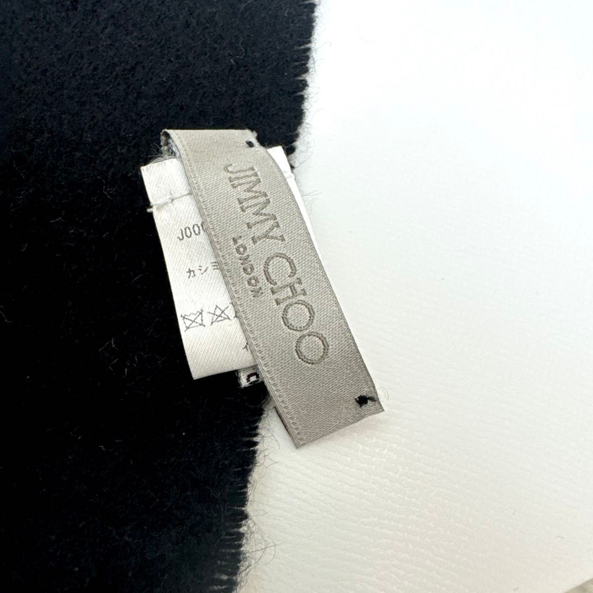  JIMMY CHOO カシミヤ100％ マフラー ブラック マフラー 小物
