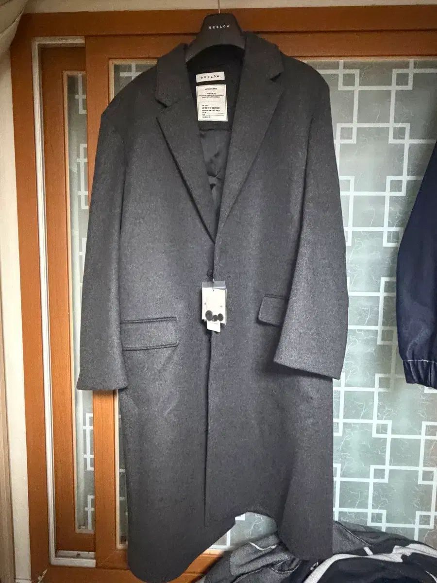 BESLOW ビースロー カシミア シングルコート チャコール Lサイズ